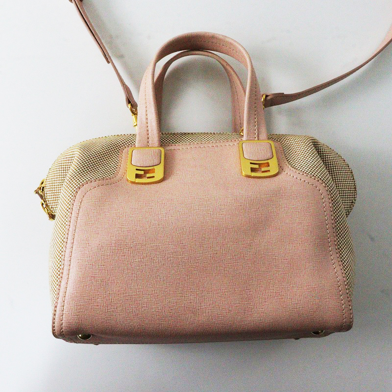Fendi Handbag Chameleon Pink Chameleon Vit Fendi Handbag Chameleon Pink Chameleon Vit